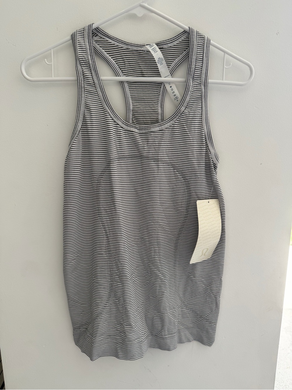 lululemon athletica Striped Racerback Tank - Black & White